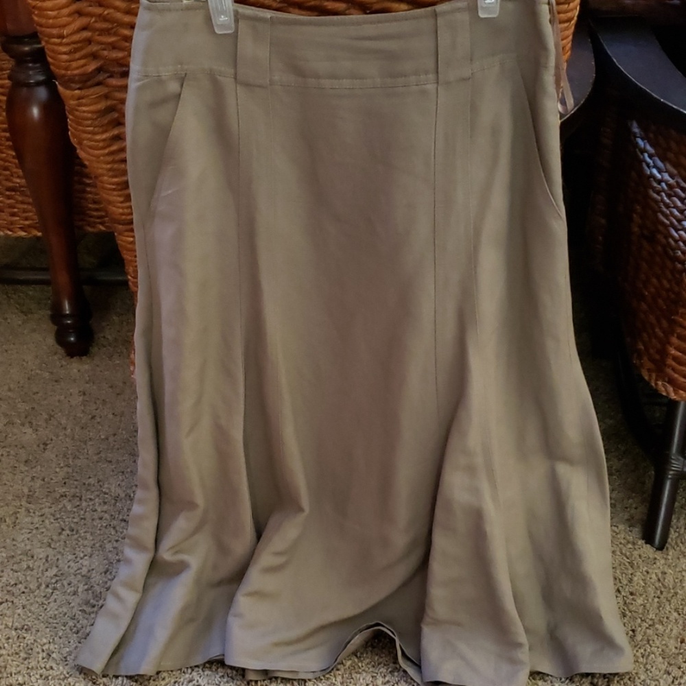 Kasper Long Linen Skirt